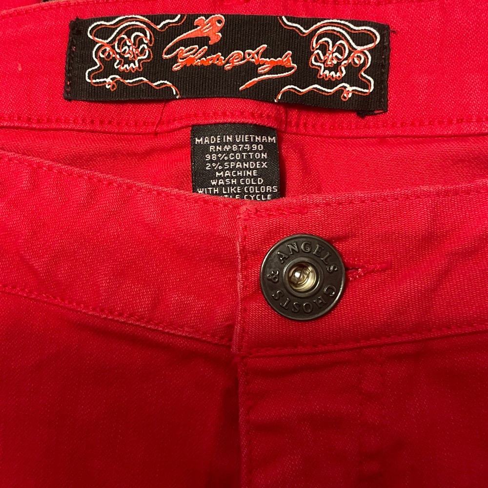 GHOSTS & ANGELS RED JEANS